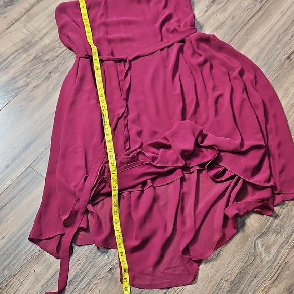 Torrid Women's Burgundy Strappy Chiffon Trapeze Women's Dress NWT - Picture 9 of 11